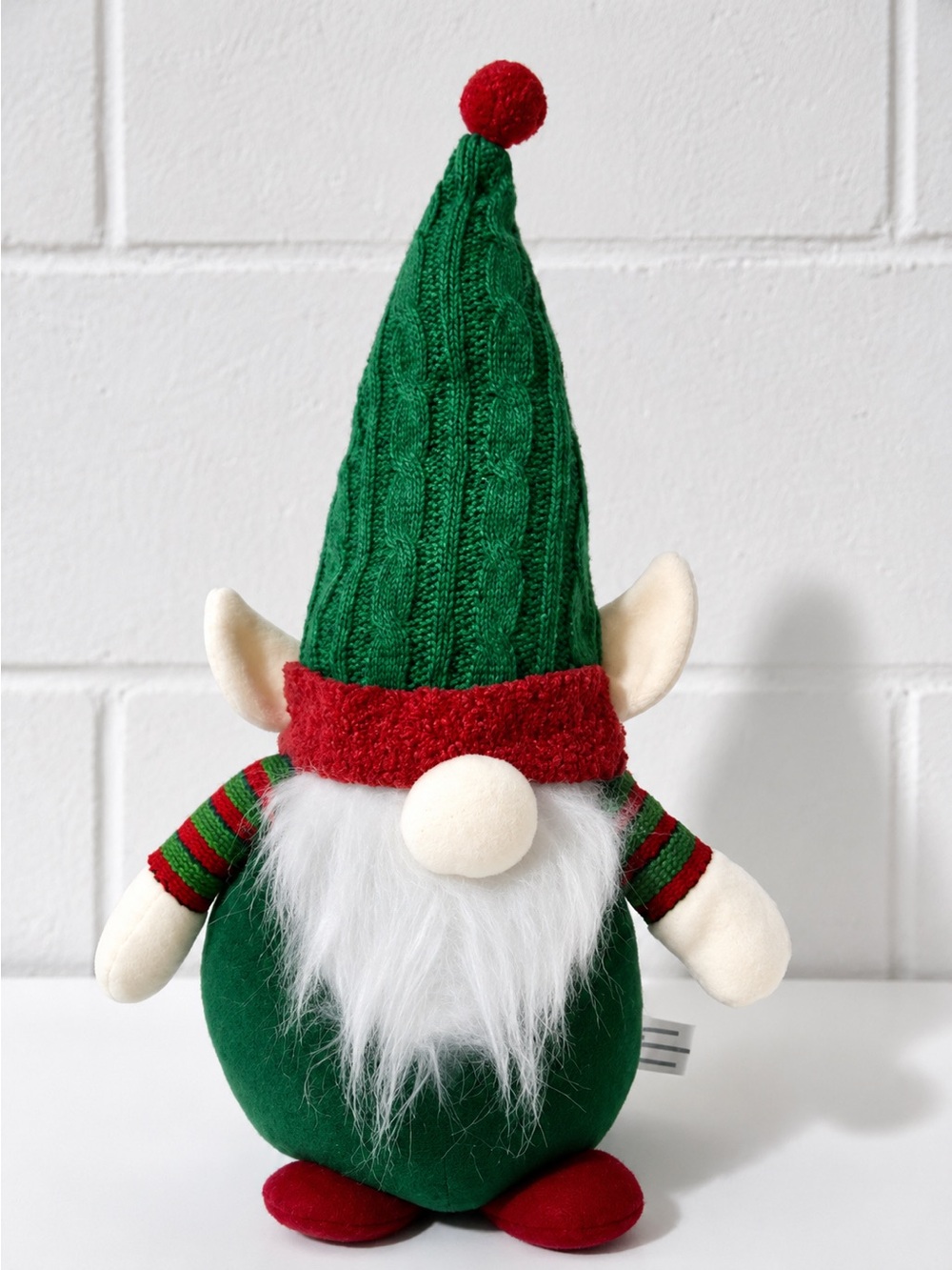 Festive Green and Red Holiday Gnome Decor